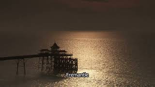 Somerset Dusk  Sunsets  Clevedon Pier  Clevedon  Somerset  Fremantle stock footage  E15R06 003 [upl. by Allix]