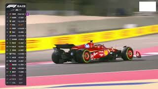 MOMENTS WHEN HAMILTON AND SAINZ BOTH SUFFER PUNCTURES IN QATAR GP [upl. by Edrock44]