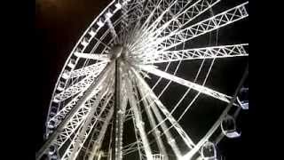 Big wheel lit up at night Albert Dock Liverpool 2010 [upl. by Morry649]