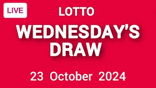 The National Lottery Lotto Draw Live results from Wednesday 23 October 2024  tonights lotto [upl. by Rosalinde]