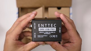 ENTTEC DMX USB Pro 512Ch USB DMX Interface Unboxing [upl. by Nosreip]