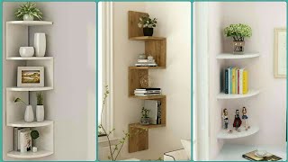 Top 20 Corner Wall Shelves design ideas 2022  Wooden Bookshelf  Creative wall Shelf Designs [upl. by Haimorej]