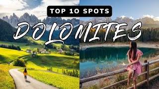 Top 10 BEST Spots You NEED To Visit In The DOLOMITES  Beginners Travel Guide 4K [upl. by Lavro301]