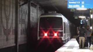 MI84 et MI79 livrée Stif  Départ de la gare de Aéroport Charles de Gaulle 1 sur la ligne B du RER [upl. by Honora]