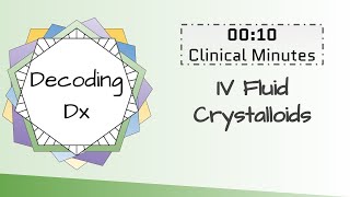 10 Clinical Minutes IV Fluid Crystalloids [upl. by Black]