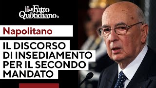 Napolitano il discorso dopo la rielezione nel 2013 accuse ai partiti e appello alle larghe intese [upl. by Bentlee240]