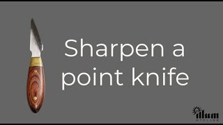 Sharpen a point knife on diamond grit stones [upl. by Muriah]