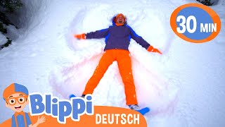 Wie macht man einen Schneeengel  Blippi Deutsch  Abenteuer und Videos für Kinder [upl. by Laurella286]