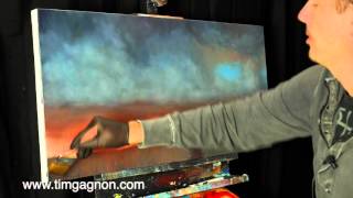 Oil painting tips and tricks with Tim Gagnon  using walnut oil for thing layer glazinglayering [upl. by Sihon441]