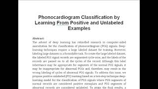 Phonocardiogram Classification by Learning From Positive and Unlabeled Examples [upl. by Adda]