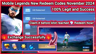 Mobile Legends Redeem Codes November 9 2024  MLBB diamond Code  ML The Navigator free token phase1 [upl. by Olifoet]