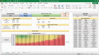 ANALYSE Football Matches for Win  OverUnder and Correct Score using EXCEL  Tutorial [upl. by Musihc]