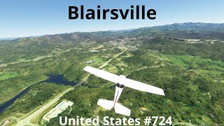 Flying over BlairsvilleFlying through United States 724Microsoft Flight Simulator 2020 [upl. by Yaffit]