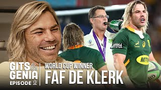 Faf de Klerk  The great Rassie Erasmus World Cup partying and size doesnt matter  Gits amp Genia [upl. by Ev]