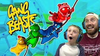 GANG BEASTS Battle Royal DADCITY vs Little Flash  KCity GAMING [upl. by Dlanigger]