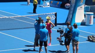 Genie Bouchard postmatch interview [upl. by Llerrej]