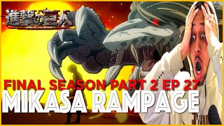 Attack on Titan Final Season 4 Episode 27 Reaction [upl. by Enerak]