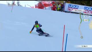 Henrik Kristoffersen Weltmeister Slalom Meribel 2023 [upl. by Naoh144]