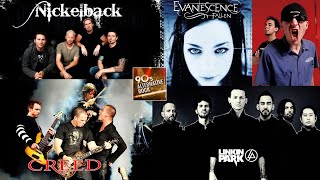 1990s and 2000s Alternative Rock 🔥 Evanescence Metallica Linkin Park Coldplay Nickelback [upl. by Tayler99]