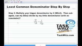 Least Common Denominator  How to Find it Step by Step [upl. by Eilitan486]