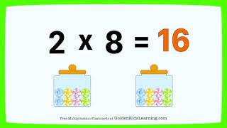 How to Teach Multiplication Easy  2 Times Table  Golden Kids Learning [upl. by Notxam]