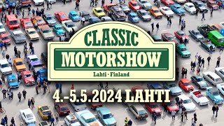 Classic motor show Lahti 4552024 melkein kaikki näyttelyn autot [upl. by Kama]