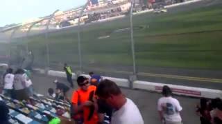 Daytona 300 crash 23213 Spectator view [upl. by Ecneralc]