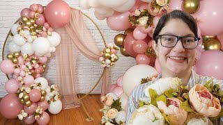 DIY Balloon Garland Circle Arch Backdrop [upl. by Aniroz]