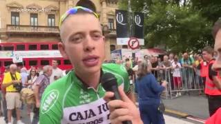 Hugh Carthy  Caja Rural  Seguros RGA  Interview before Clasica San Sebastian 2016 [upl. by Lock]