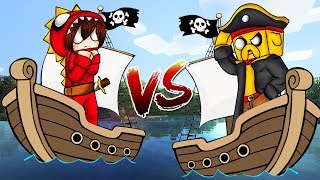 MINECRAFT BARCO DE MIKECRACK VS BARCO DE RAPTORGAMER 😱⛵ ¡BATALLA NAVAL EN MINECRAFT [upl. by Rolfe]