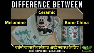 Which tableware is Good Melamine Ceramic or Bone China  भोजन परोसने के बर्तन  Everyday Life 64 [upl. by Delastre]