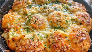 CHEESY STUFFED BISCUIT GARLIC BREAD  QUARANTINE RECIPES [upl. by Switzer]