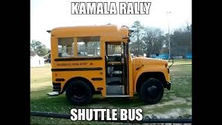 Kamalas Shuttle Bus for Her Rallies [upl. by Zurek]