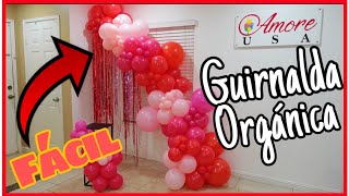 Cómo hacer una Guirnalda orgánica I Arco orgánico de Globos  Organic Garland [upl. by Zigmund]