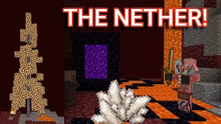 Going to The Nether Cubecraft Skyblock Ep 11 [upl. by Marpet618]