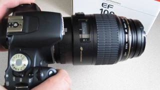 Canon EF 100mm F28 Macro USM  Quick look [upl. by Acimat457]