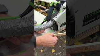 Festool TSV looking at the backside of the cut with New Blade PT 2 [upl. by Adnuahsar]