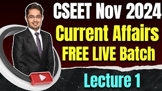 FREE CSEET Current Affairs Video Lectures Nov 2024  CSEET Nov 2024 Current Affairs Video Classes [upl. by Ramas]