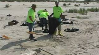 Shaken Rake sifting tool works great cleaning sand Beach cleaning effort pleases residents [upl. by Llemrej]