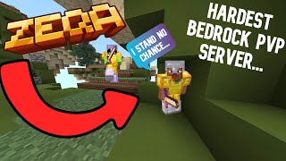 The WORST Minecraft Bedrock Player tries the HARDEST PVP server [upl. by Ludlew]