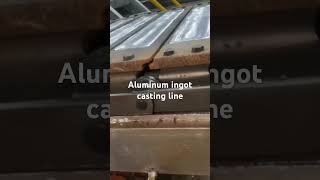 Aluminum ingot casting line， full automastic casting [upl. by Aicemed]