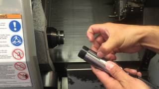 CHANGING A COLLET ON A HAAS LATHE [upl. by Hirschfeld961]