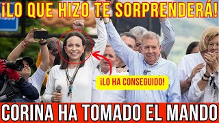 🔴 ¡CORINA SE MANIFIESTA No creerás lo que acaba de suceder con Edmundo en la marcha por Venezuela [upl. by Hgielyak807]