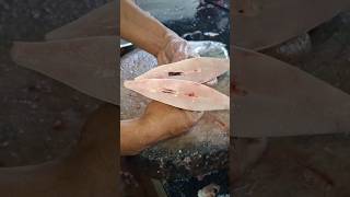 pomfret Fishcutting video white pomfret fish skill [upl. by Htebazie148]