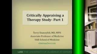 How to Critically Appraise a Therapy Study Part 1 [upl. by Main]