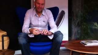 A demonstration of the Egg chair  Iconic Interiors [upl. by Barde345]