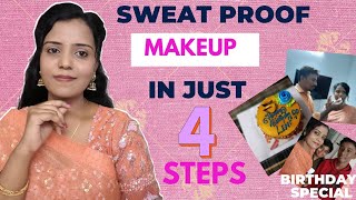 Sweat Proof Makeup Tutorial  Sweat Proof Makeup In Just 4 Easy Steps 🦋  sweatproofmakeup makeup [upl. by Schreck837]