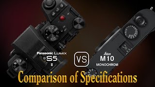 Panasonic Lumix S5II vs Leica M10 Monochrom A Comparison of Specifications [upl. by Nordek]