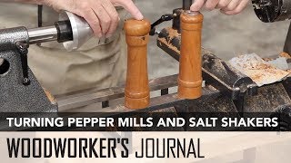 Woodturning Project Pepper Mills and Salt Shakers [upl. by Mailliw]