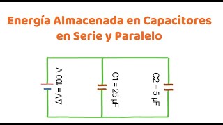 Energía Almacenada en Capacitores en Serie y Paralelo [upl. by Hedwig153]